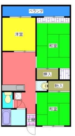 シティハイム六実の物件間取画像